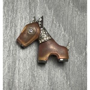 Vintage Hattie Carnegie‎ Pink Frosted Scottie Dog Pin Brooch